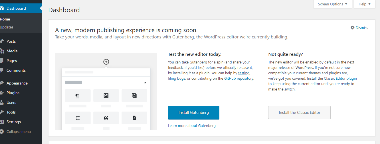 Dashboard ‹ Start Website Online — WordPress