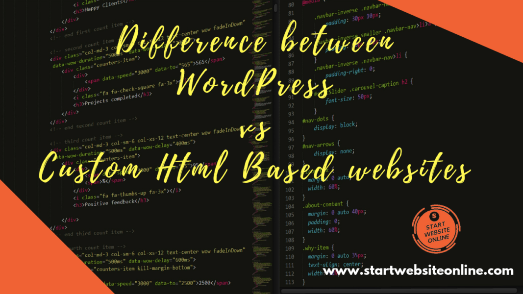 WordPress vs Custom HTML Based websites